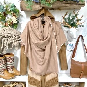 ZARA large blanket scarf/body wrap w cottage cabin vibe